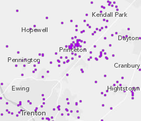 German speakers around Princeton. Not many German-speakers are found in W Windsor- they are found much more often in Princeton, or else in Plainsboro. (Click to expand.)