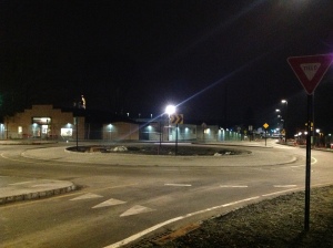 New roundabout at Alexander Street in Princeton. (Click to expand.)